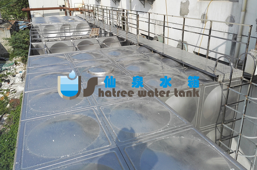 公司完成上海某洗涤公司不锈钢水箱工程
